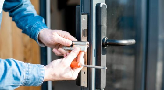 locksmith testing old cylinder lock